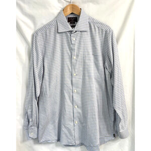 Black Brown 1826 2-Ply Egyptian Cotton Men's Dress Shirt Size 17/35 Classic Fit